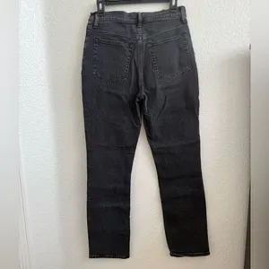 Abercrombie & Fitch Ultra High Rise 90s Straight Jean‎ 28 6 Short Black thumbnail 3