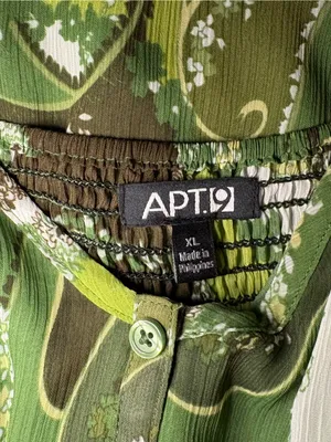 Apt. 9 Olive Green Paisley Maxi Slip Dress thumbnail 7