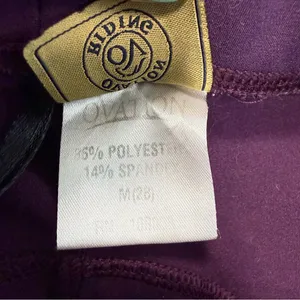 Ovation Equinox Pull On Knee Patch Winter Breeches Women's Size M 28 Purple thumbnail 9
