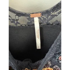 Free People Black Beaded Sleeveless Secrets of Eden Mini Dress - Size - Small thumbnail 3