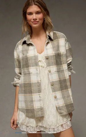 American Eagle Fleece Shacket thumbnail 1