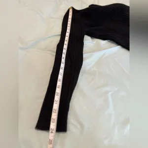 Ralph Lauren Lauren Jeans Co. Medium Black Ribbed Cotton Sweater, Crew Neck. Zip Neckline thumbnail 6