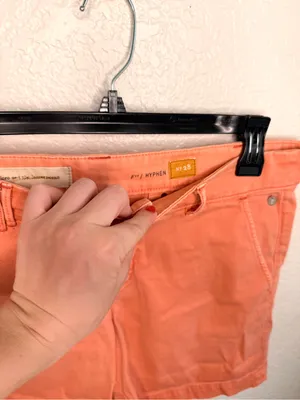 Anthropologie Pilcro Coral Orange‎ Peach Casual Cotton Shorts Size 28 thumbnail 4