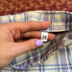 Purple Tartan Plaid High Rise Mini Skirt thumbnail 2