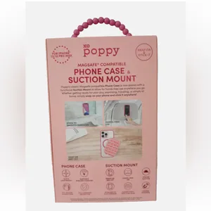 Poppy nwt pink peach 2 in 1 phone case and suction mount apple 13 / 12 pro max thumbnail 2