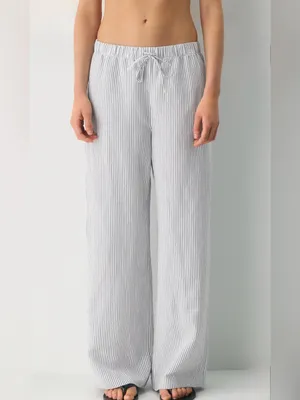 Aritzia The Lodge Pant Cruiselinen Striped Wide Leg XL NWT thumbnail 3
