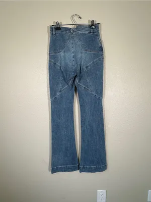 Revice Blue Star Flare Jeans Womens 29 Denim High Rise Casual Patriotic Boho thumbnail 11