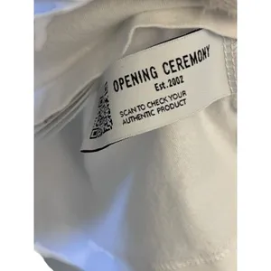 Opening Ceremony Logo Cropped white T-shirt XS Authentic thumbnail 3