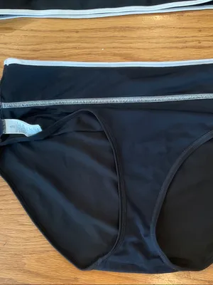 Old Navy Black Bikini Set with White Trim, XL thumbnail 7