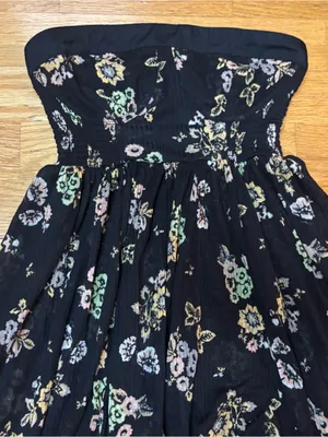 Free People Kitty Floral Boho Coastal Resort Cottage Soft Tube Maxi Dress XS thumbnail 5