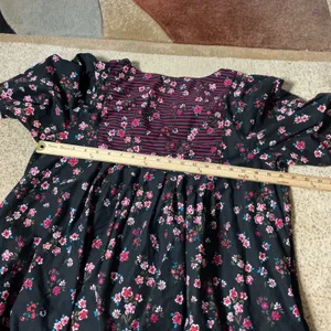 Only Necessities Womens Cottagecore Floral Cotton Maxi Dress Black Pink 14/16 M‎ thumbnail 2