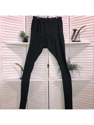 Belly dancer pants gypsy black sari high waist elastic ren fair whimsigoth sz M thumbnail 4