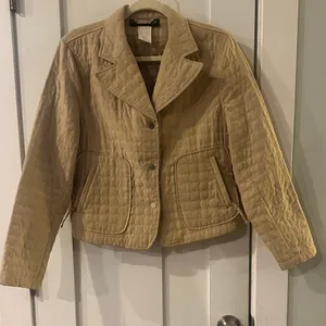 Harvé Bernard Tan Quilted‎ Women's Jacket thumbnail 1