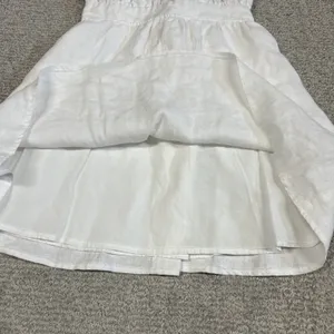 Reformation Irwin Dress Womens 2 White Linen Lined Open Back Mini Party thumbnail 6