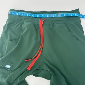Lago Hunter Green Trillium Straight Leg Scrub Pants with Orange Drawstring XS thumbnail 4