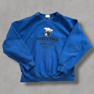 Vintage 90s Blue Heavyweight Sweatshirt Y2K thumbnail 4