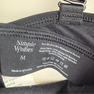 NWT Simple Wishes No Commitment Maternity & Nursing Bra Black Size Medium thumbnail 6