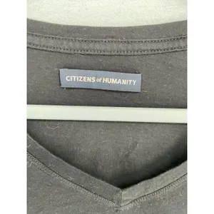 Citizens of Humanity Womens Bodysuit Black V-Neck Supima Cotton XS thumbnail 4