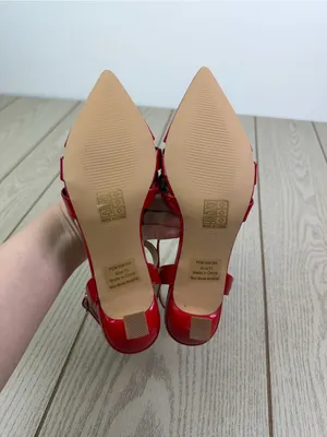 Journee Collection Women's Jazlynn T Strap Kitten Heel Dress Pumps 7.5M Red $95 thumbnail 6