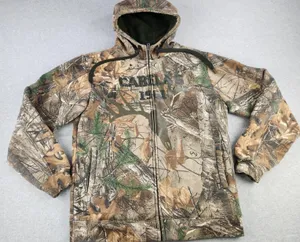 Cabelas Thick Realtree Camo Fleece Lined Hoodie Full Zip Jacket Hunting - MEDIUM thumbnail 1