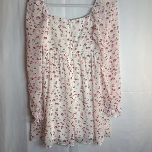 FRANCESCA'S MI AMI WHITE RED FLORAL LONG SLEEVE BABYDOLL DRESS Size XS Preowned thumbnail 15