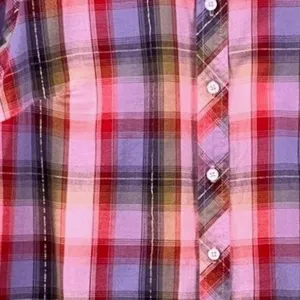 Talbots Button Up Shirt‎ Purple Plaid M thumbnail 7