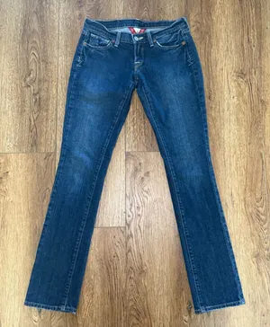 Y2K Lucky Brand‎ Zoe Straight Jeans Womens 0/25 Dungarees Hipster Low Rise Denim thumbnail 1