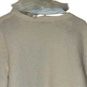 J. McLaughlin Womens Cream Wool Cashmere Faux Fur Trim Cardigan Sweater Small thumbnail 10