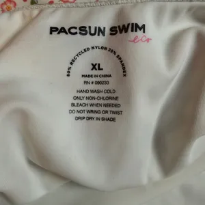 PacSun Swim Eco Floral Strawberry Underwire One Piece Swimsuit XL Gingham Tie thumbnail 7