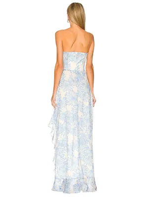 Amanda Uprichard X REVOLVE Eden Gown in Wish Print Small New Womens Maxi Dress thumbnail 2