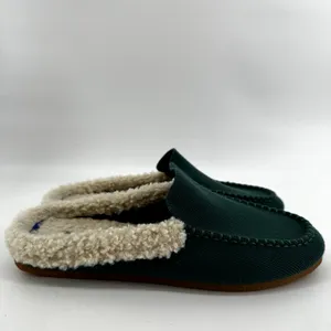 Rothy's The Scuff Slipper Slip On Merino Wool Sherpa Comfort Green 11M NWOT thumbnail 3
