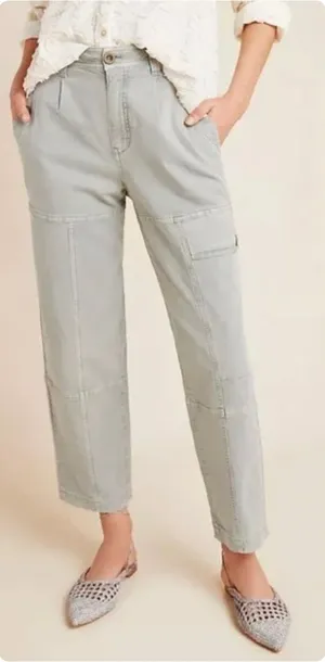 By Anthropologie Womens Nell Canvas Utility Gorpcore Straight Leg Cargo Pants 29 thumbnail 1