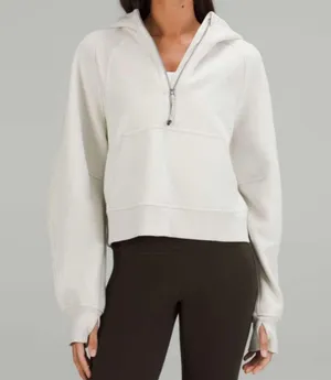 Lululemon Bone White Scuba Oversized Cropped Hoodie thumbnail 1