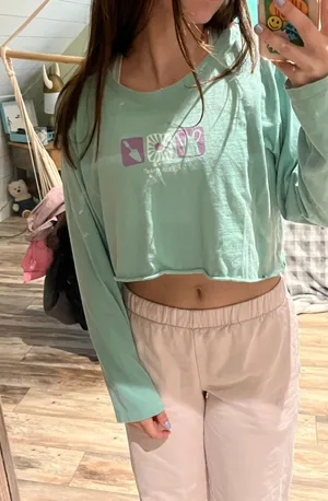 Life is Good Cropped Long Sleeve thumbnail 1