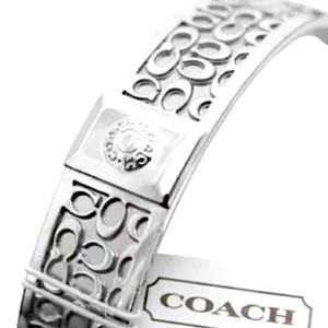 COACH Signature C Logo Silver Tone Bangle Bracelet NWT thumbnail 8
