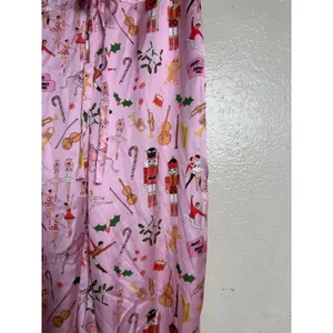 karen Mabon Pink Nutcracker Ballet Christmas Satin Pajama Pants size L thumbnail 4