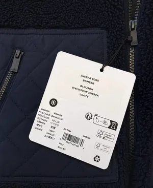 Alo Yoga Sherpa Edge Bomber Navy XS NWT thumbnail 2