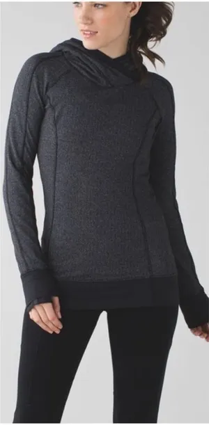 Lululemon Think Fast Pullover Herringbone size 10 thumbnail 1