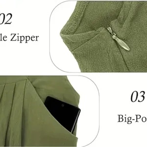 Olive Green Women's Jumpsuit Size 8 thumbnail 5