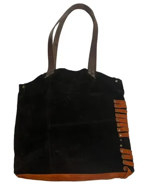 Tree Women's Artisan Leather Suede Tote Brown thumbnail 1