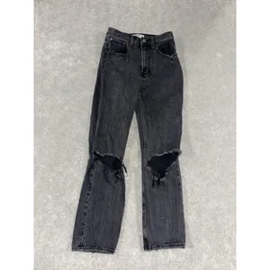Abercrombie Fitch Women Jeans Size‎ 26/2 R Black Ankle Straight Ultra High Rise thumbnail 2