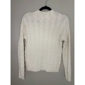 J.Crew Cream Cable Knit Sweater Size Small Cozy Classic Pullover thumbnail 5