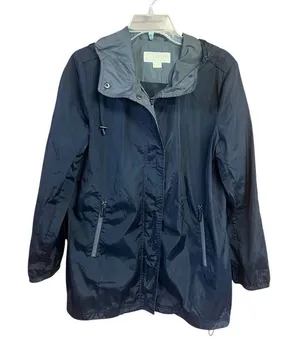 Michael Kors Windbreaker Jacket Sz S black Black/Gray thumbnail 1