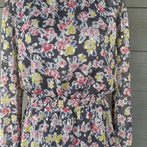Loft Floral Shimmer Long Sleeve Dress thumbnail 5