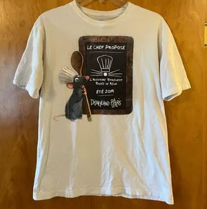 Disney land Exclusive Paris Ratatouille Remy Women’s T-Shirt Tee Small FLAW thumbnail 1