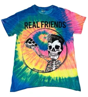 Real Friends band tiedye tshirt. thumbnail 1