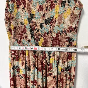 Abel the Label Floral boho Tiered Smocked Maxi dress size XS thumbnail 8