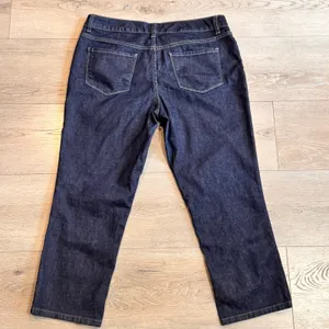 The Limited Denim 312 Womens Dark Wash‎ Crop Jeans Size 10 thumbnail 2