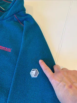 Regatta Women’s XL Extra Large Teal Contrast Knit Quarter-Zip Fleece Pullover thumbnail 8