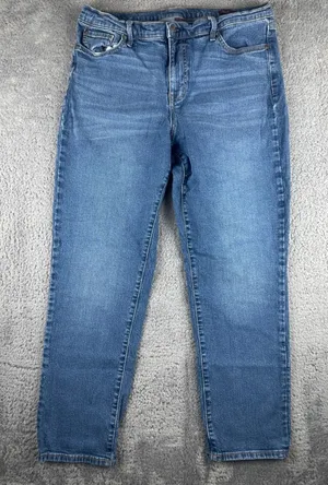 Gloria Vanderbilt Boyfriend Jeans Women 12 Blue Mid Rise Straight‎ Relaxed CDGVB thumbnail 1